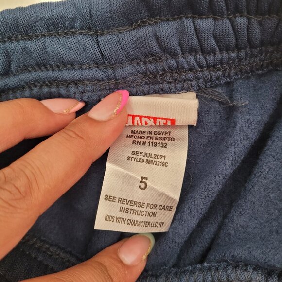 Marvel Avengers Boys Two-Piece Zipper Hoodie & Jogger Pants Set Blue - Size 5 - Picture 12 of 14